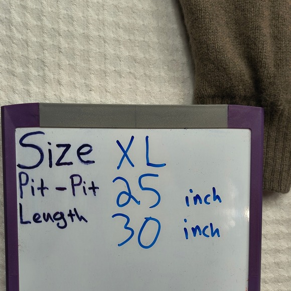 Duluth Trading Mens XL Shetland Wool Full Zip Hooded Sweater Brown Quilted Trim - Picture 7 of 11